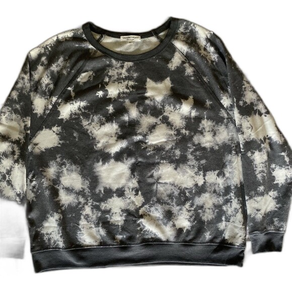 GRAYSON THREADS Sweatshirt Tie Dye 3/4 Sleeve Y2K  Relaxed Womens XL Gray White - Picture 1 of 9